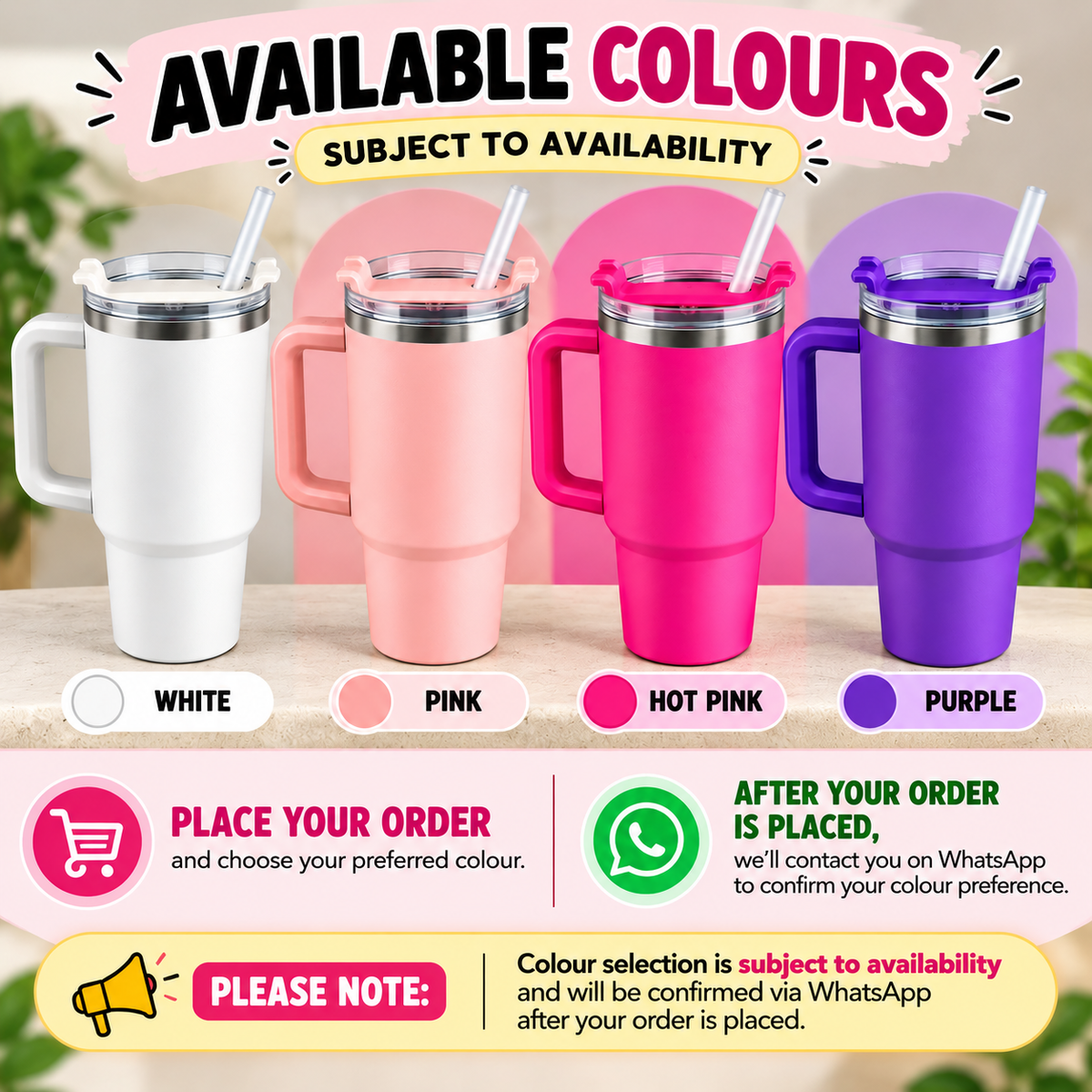 Lievon 40 oz Stainless Steel Travel Tumbler (Multiple Colours)