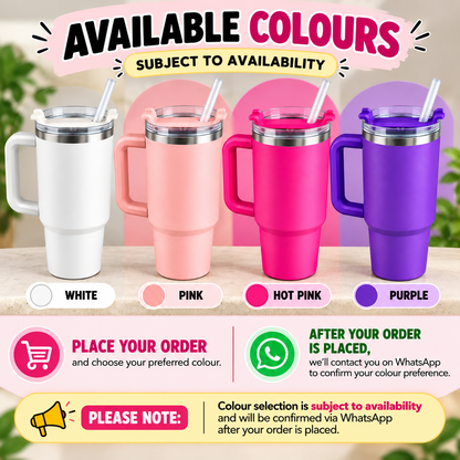 Lievon 40 oz Stainless Steel Travel Tumbler (Multiple Colours)