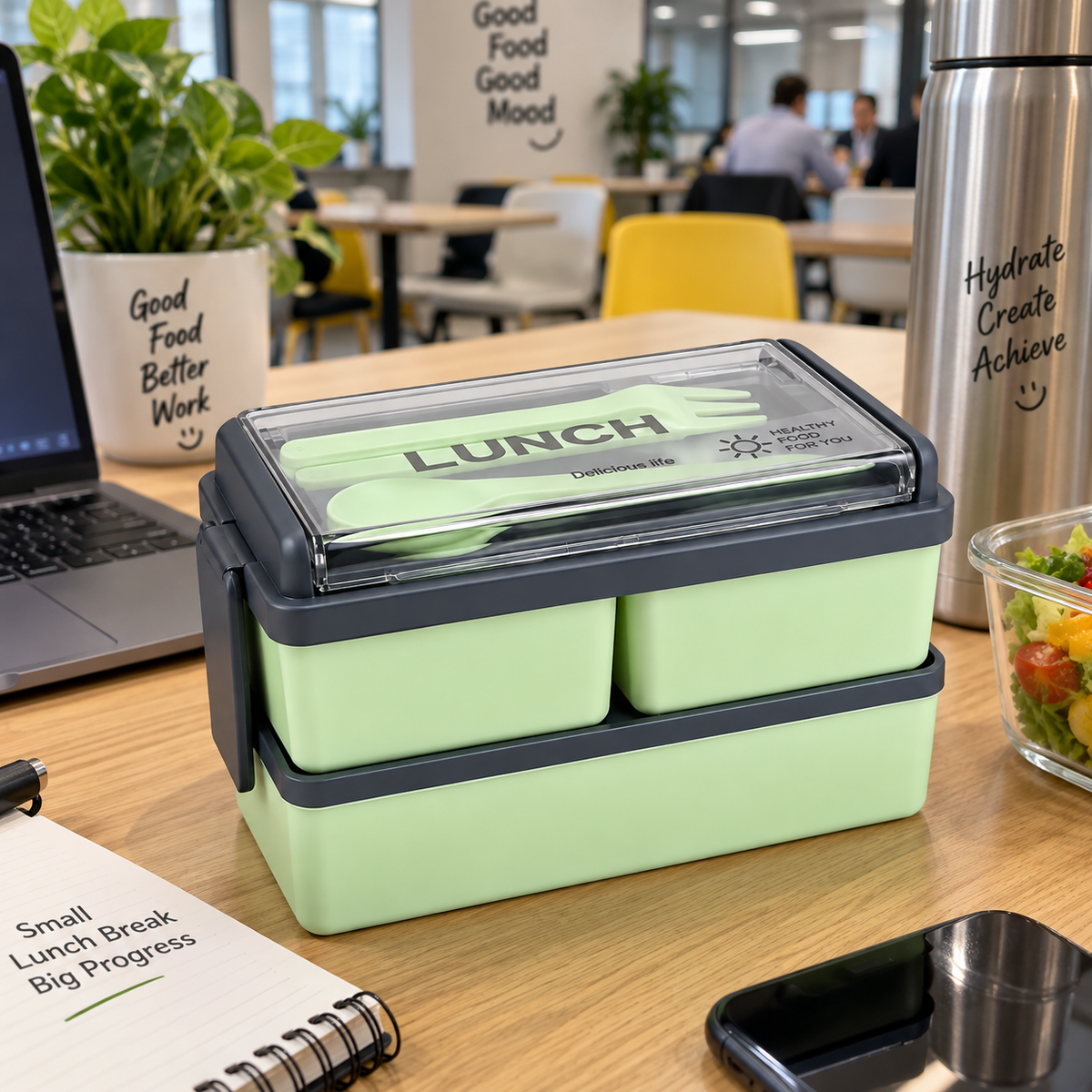 Lievon 800ml 2-Layer Bento Lunch Box