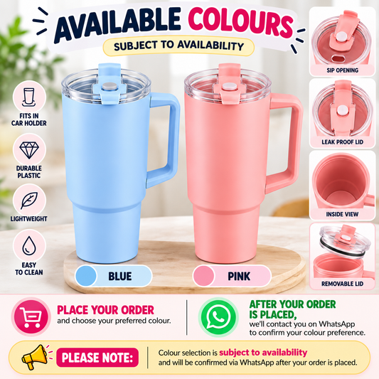 Lievon 1200ml Premium Plastic Tumbler (Multiple Colours)
